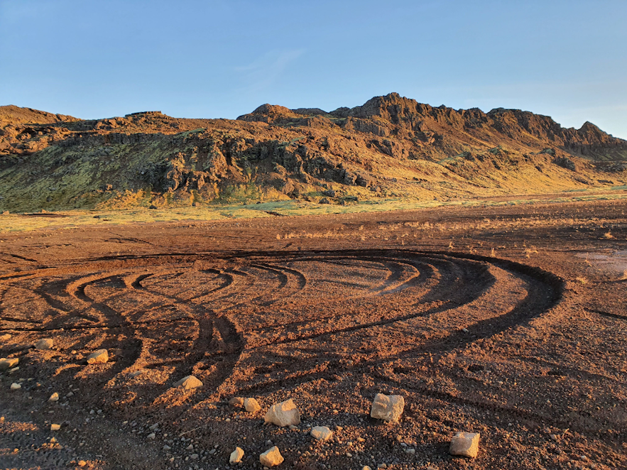 Off-road driving damages Iceland's nature.