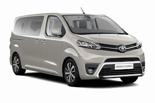 Travel in a spacious Toyota Proace 2020 minibus from Reykjavik to Keflavik International Airport.