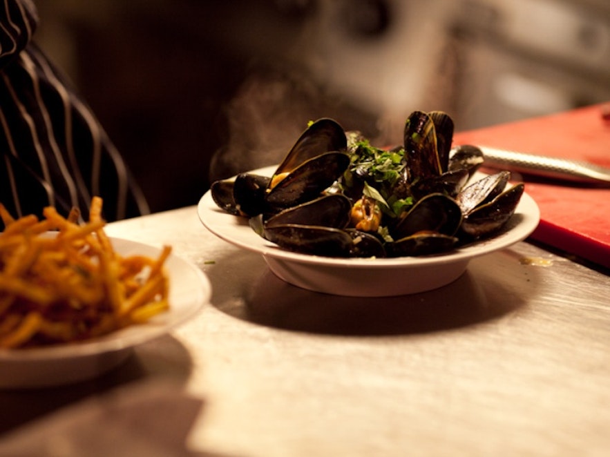 Moules mariniére at Snaps restaurant in Reykjavík