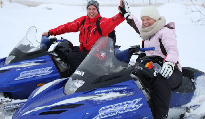 Your adrenaline will be pumping throughout your winter snowmobile tour from Akureyri.