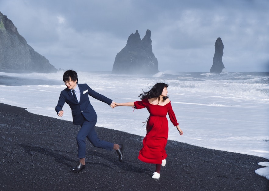 冰島黑沙灘 結婚相
