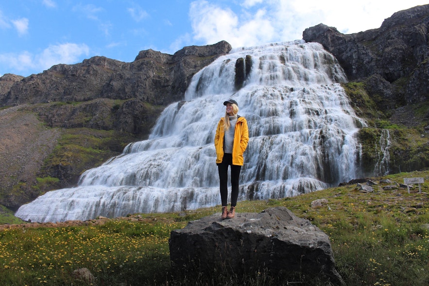 Ása from Ice to Spice loves Dynjandi waterfall in the Westfjords