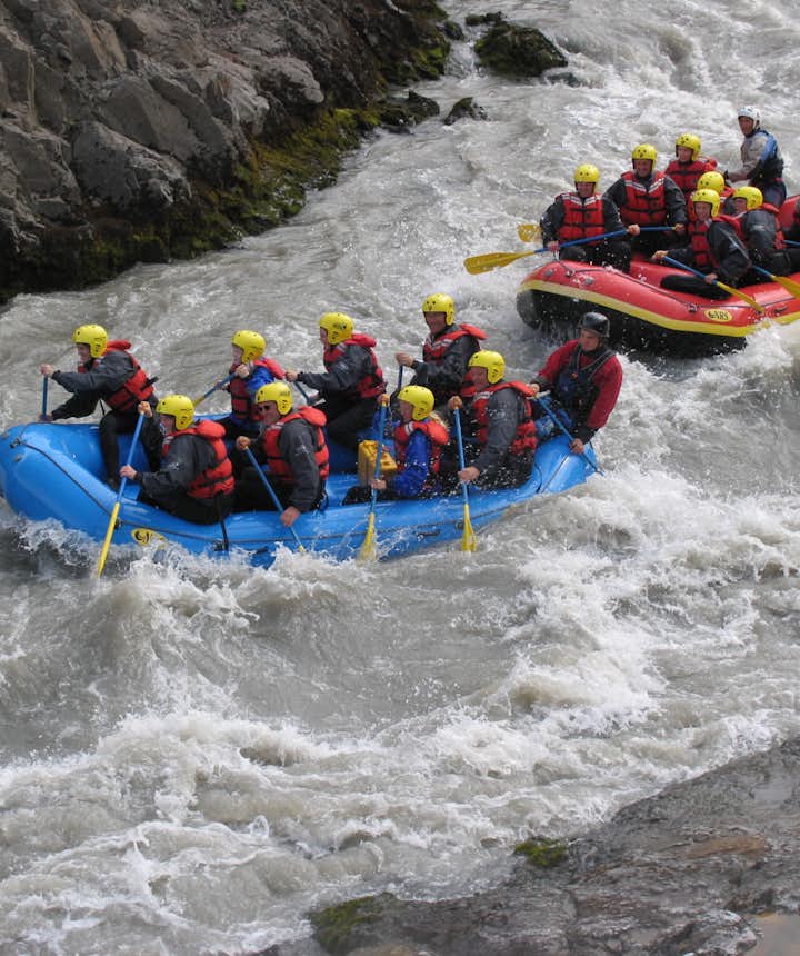 River rafting is about working as a team to overcome physical challenges.
