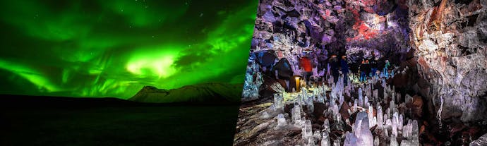 Atmospheric 5-Hour Evening Lava Tunnel & Northern Lights Tour from Reykjavik