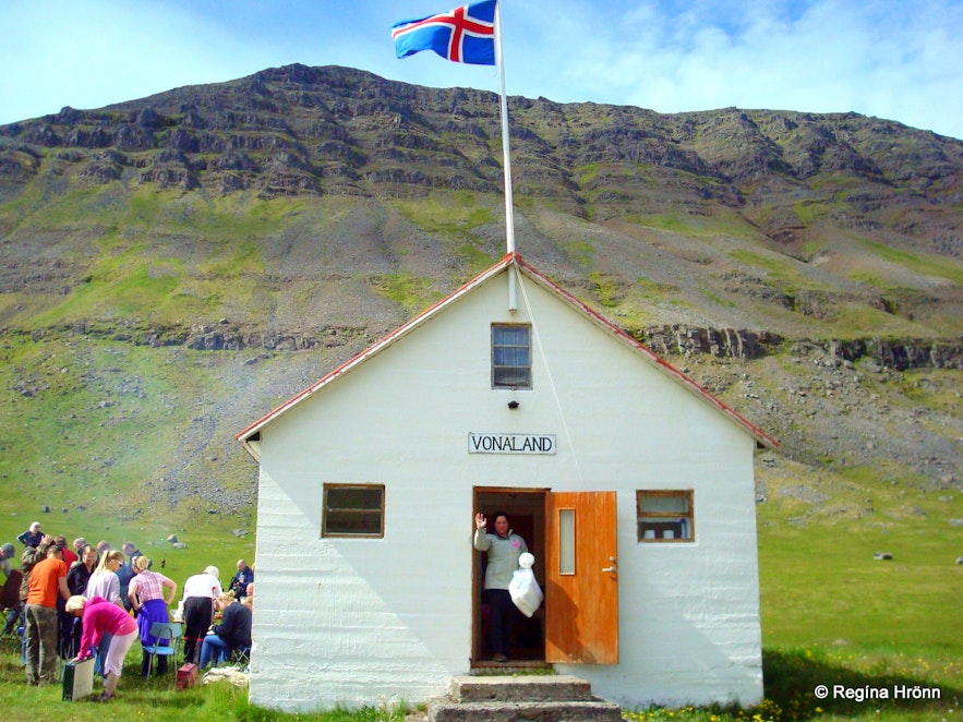 Vonaland community house at Ingjaldssandur Westfjords of Iceland