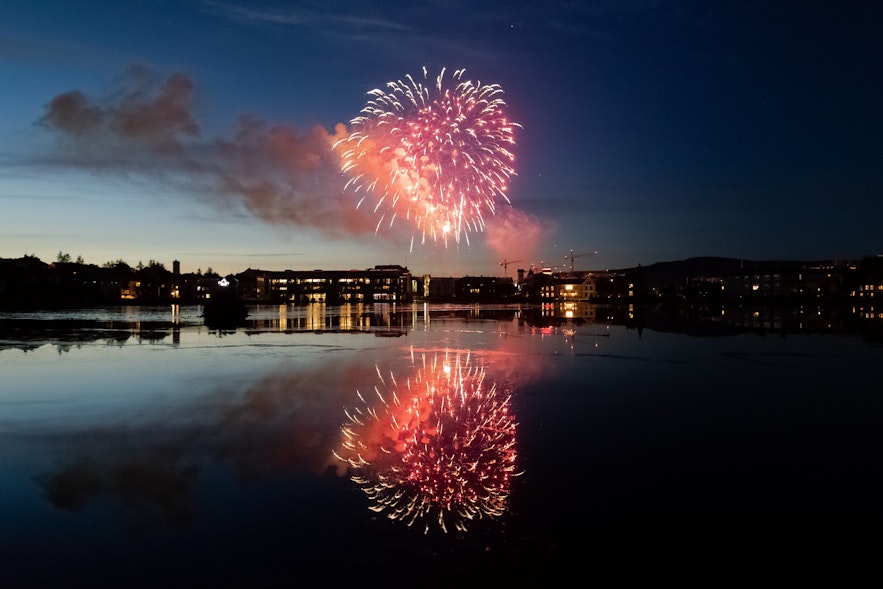 The highlight of Culture Night is the beautiful fireworks show in Reykjavik