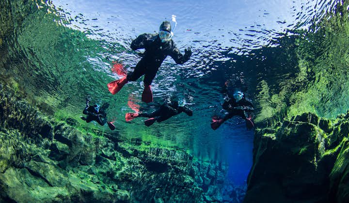 5 Hour Snorkeling Tour Into the Blue Waters of Silfra with Hot Drinks and Transfer from Reykjavik