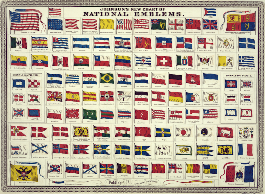 A 19th Century collection of National Flags and Standards.