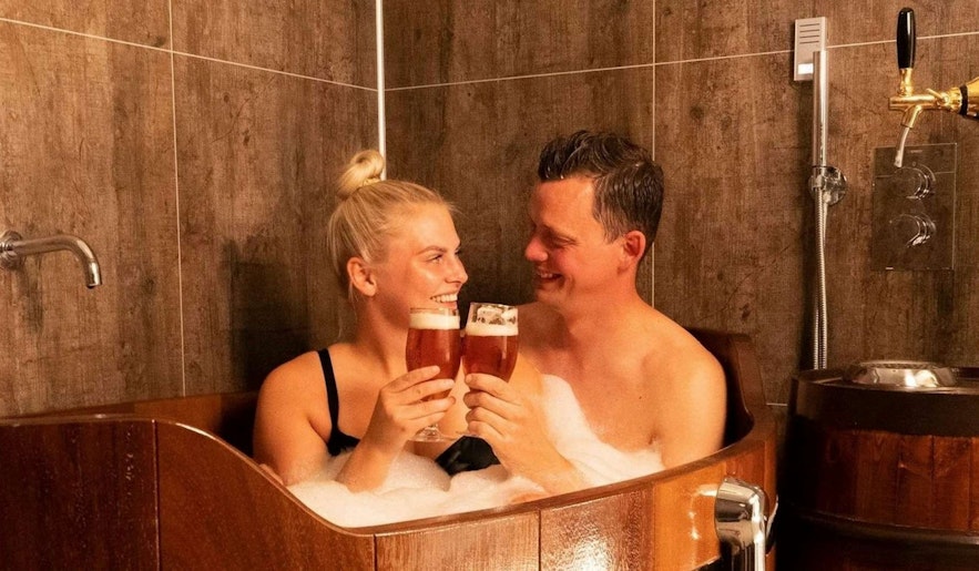 The Beer Baths in Arskogssandur are a unique spa.