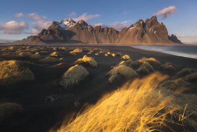 Vestrahorn is a dramatic and beautiful mountain in southeast Iceland.