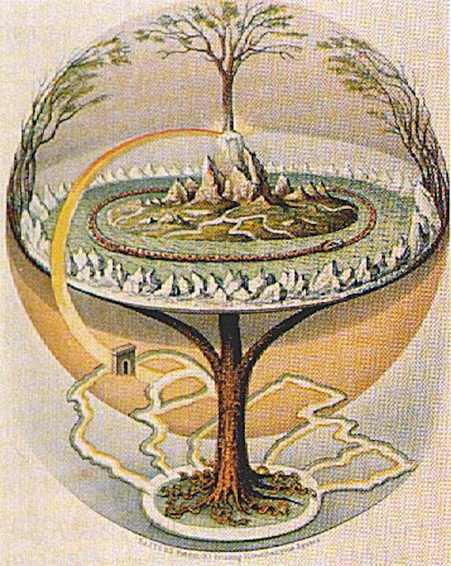 Yggdrasil, aka; The World Ash. This is the axis mundi, or world axis, of the ancient Norse religion.