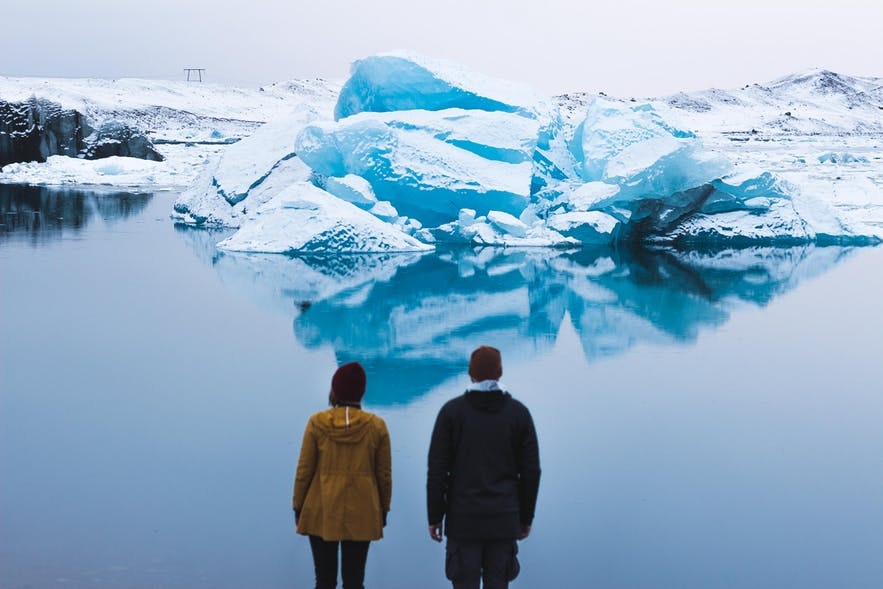 冰岛的四季杰古沙龙冰河湖