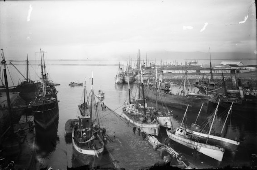 Port w 1925r, Reykjavik.