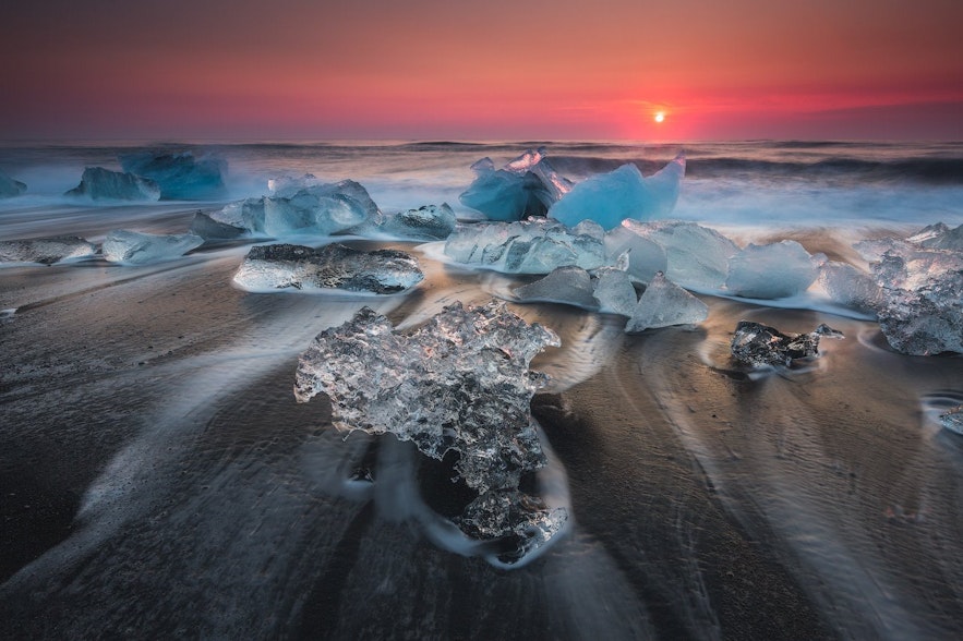 冰岛钻石冰沙滩