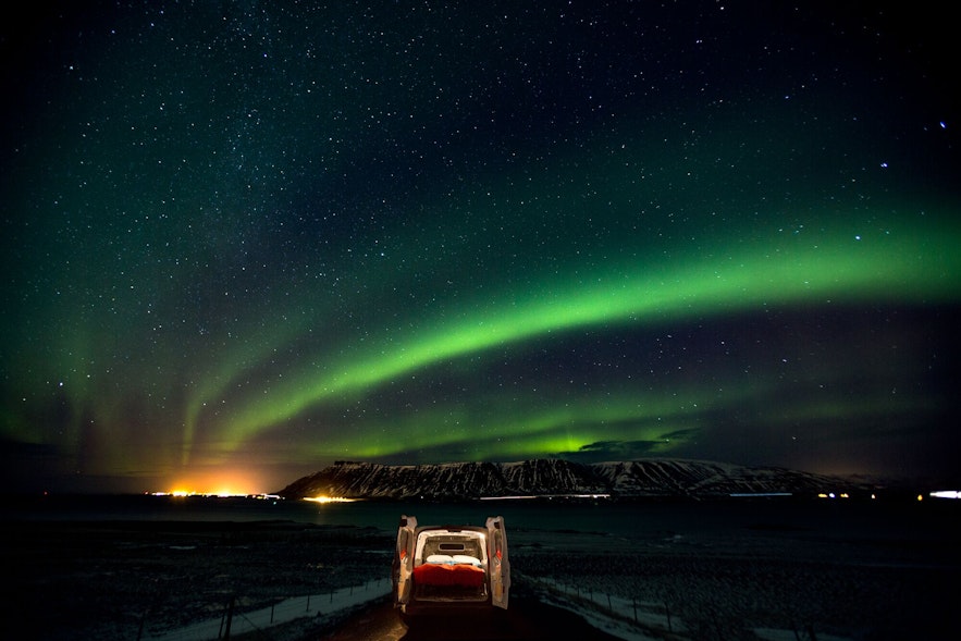 自驾在冰岛追极光