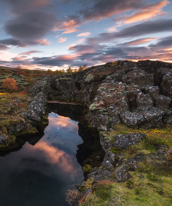 Not only was the world's first democratically elected parliament formed in Thingvellir in 930 AD, it is one of the only places on the planet where you can see both the North American and Eurasian tectonic plates exposed from the earth.