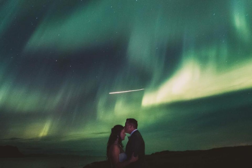 Northern Lights and Meteor wedding in Iceland!