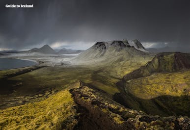 Clouds descend on the highlands of Iceland.
