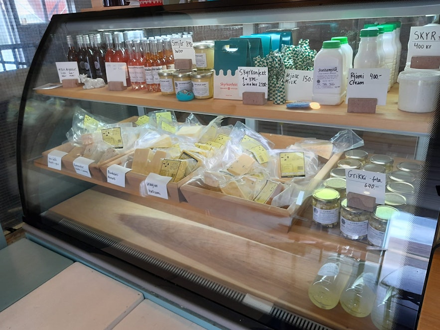 There are all sorts of dairy products on offer at the Erpsstaðir creamery