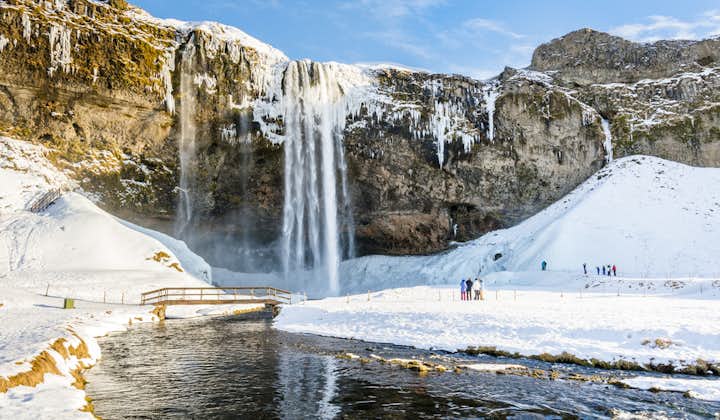 Seljalandsfoss in its winter attire is still one of the most stunning waterfalls of Iceland.