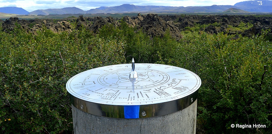 The view-dial at Dimmuborgir North-Iceland