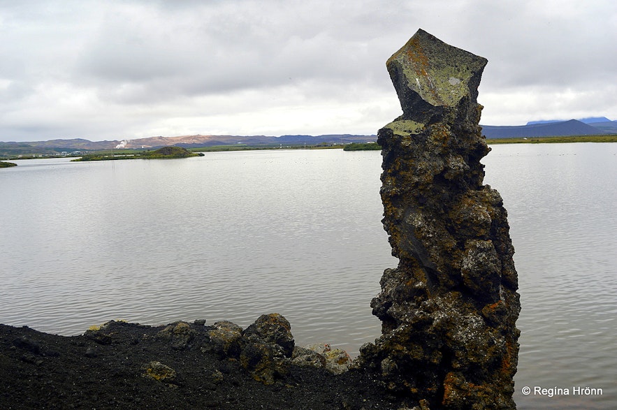 Lava pillar by Lake Mývatn