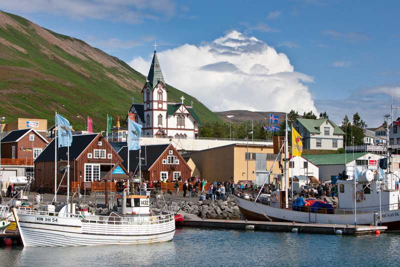 Húsavík is widely considered to be the whale watching capital of Iceland, given the wealth of species that live around there.