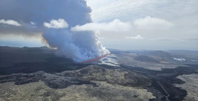 Privat 40-minutters helikoptertur til Fagradalsfjall og det omkringliggende vulkanske område fra Reykjavik