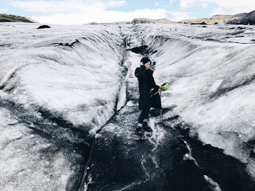 冰島冰川健行時攝