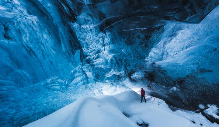 The ice caves beneath the glacier of Vatnajokull look so beautiful that they belong in a fantasy novel more than the real world.