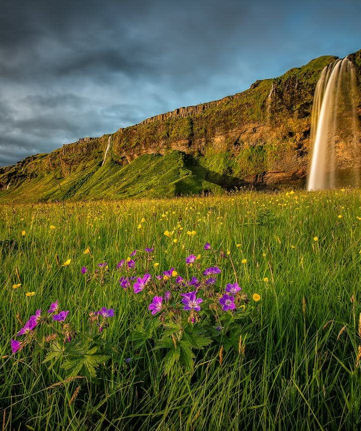 冰岛南岸的塞里雅兰瀑布
