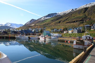 The old fishing village Siglufjordur