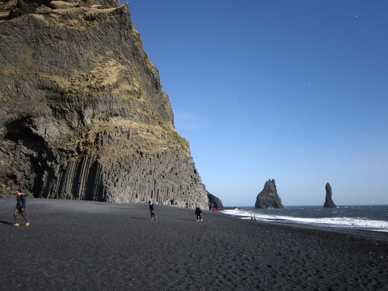 Reynisfjara black sand beach and Reynisdrangar cliffs, south Iceland