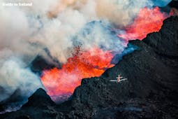 冰岛内陆高地的Holuhraun火山在2015年喷发
