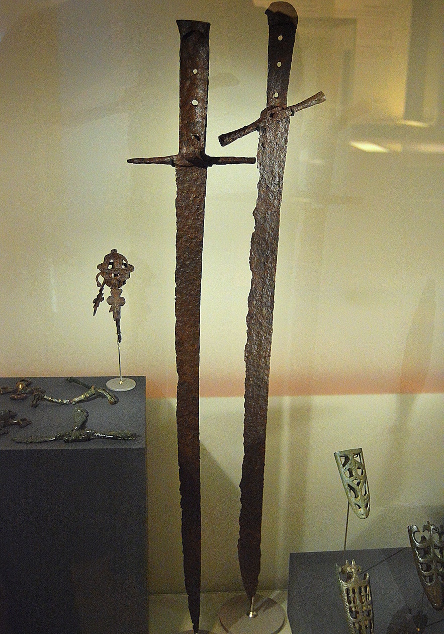Authentic Viking Swords at the National museum of Iceland