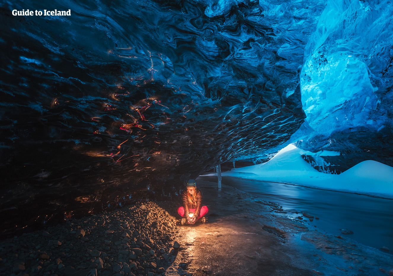 Exploring a natural ice cave is a unique experience only available between November and March.