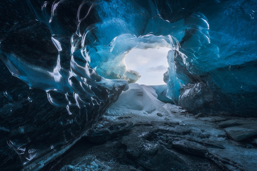 iceland crystal ice cave
