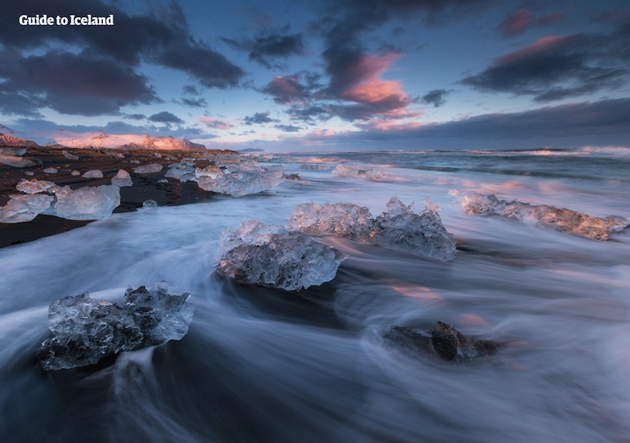 冰岛钻石冰沙滩，浪漫的求婚地点
