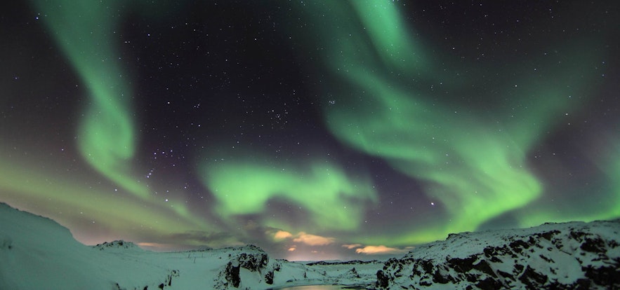 冰島冬季北極光