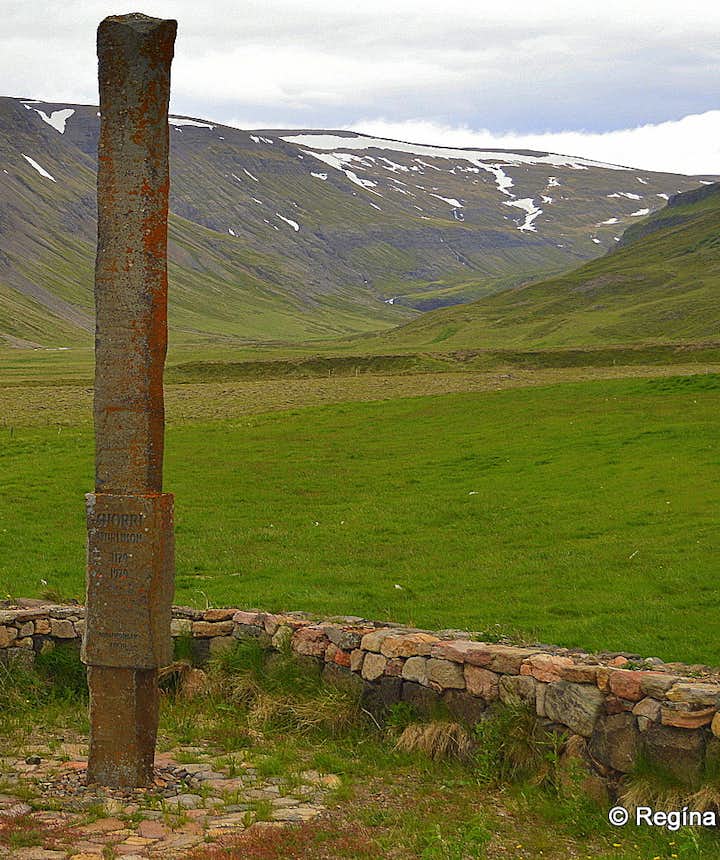 Snorri Sturluson's monument at Hvammur in Dalir