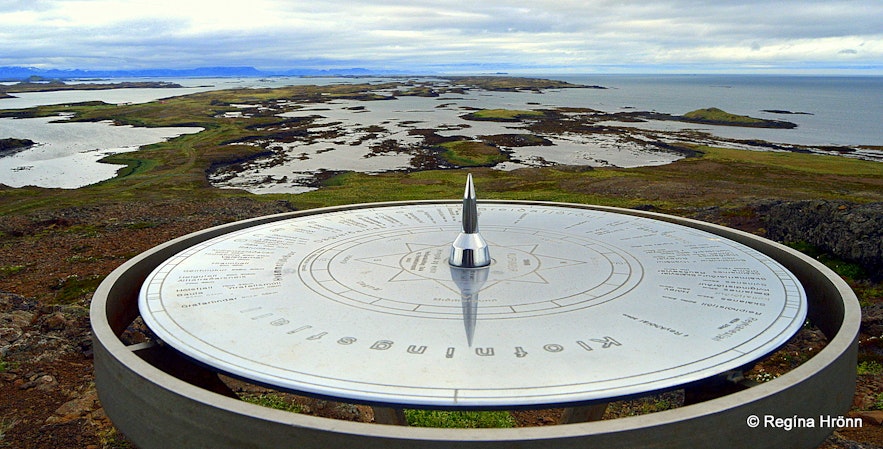 The view-dial at Klofningur West-Iceland