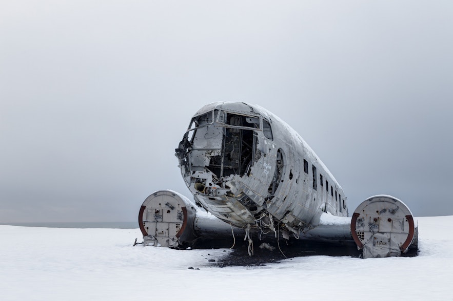 冰島飛機殘骸冬季