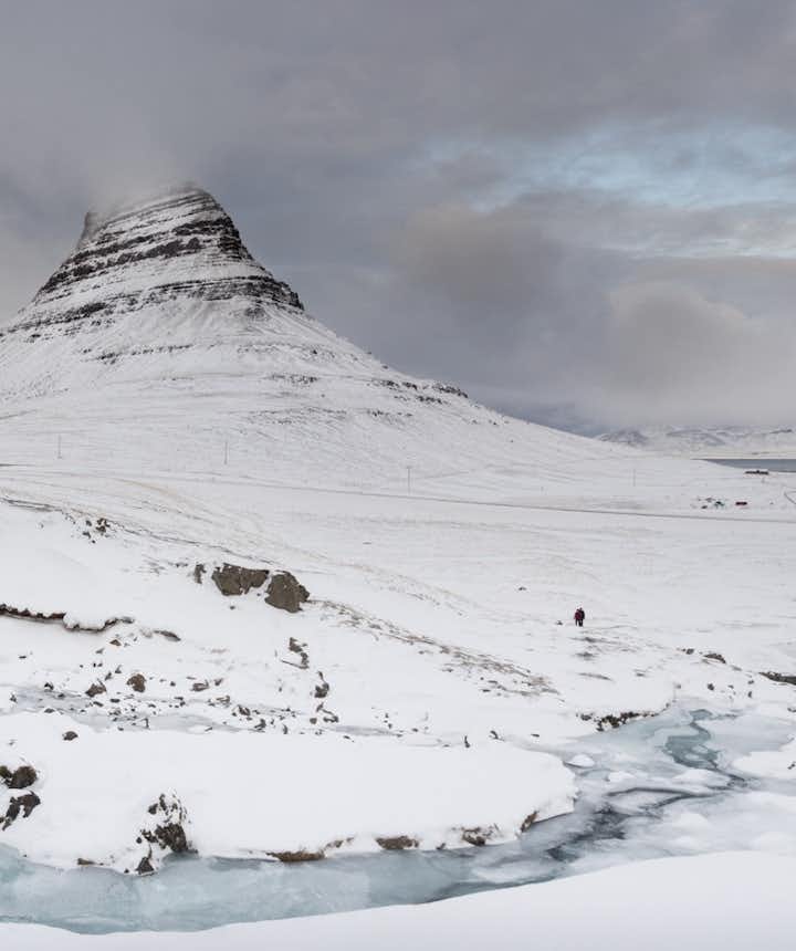 冰島冬季教堂山一月