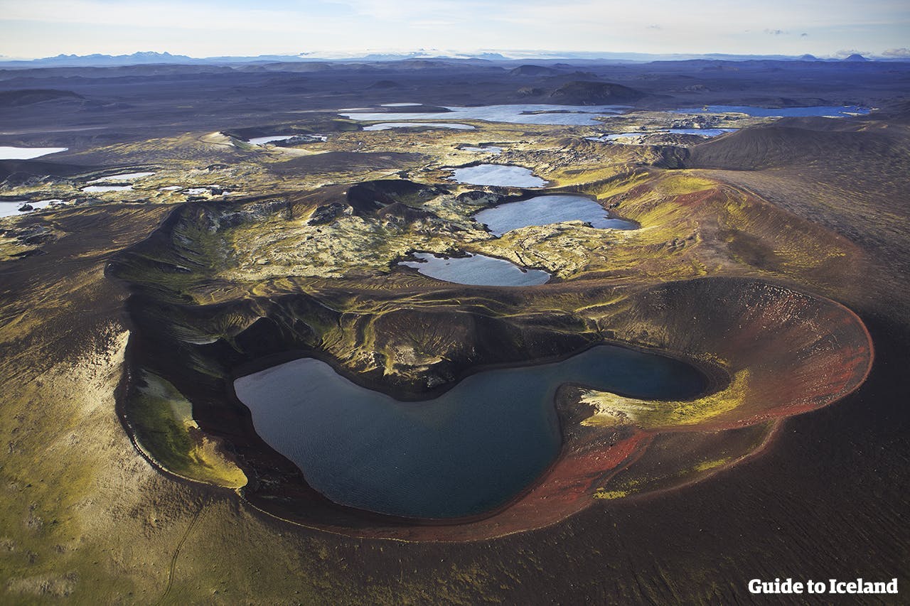 The trail from Landmannalaugar to Þórsmörk will take you past many incredible crater lakes in the highland region.