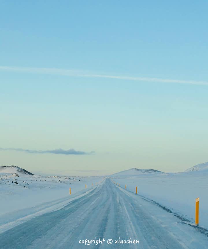 冬季在冰岛自驾的路面情况
