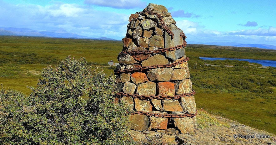 Cairn no. 7 at Einkunnir - The Saga of Egill Skallagrímsson, the Settlement Centre in Borgarnes & the 9 Cairns