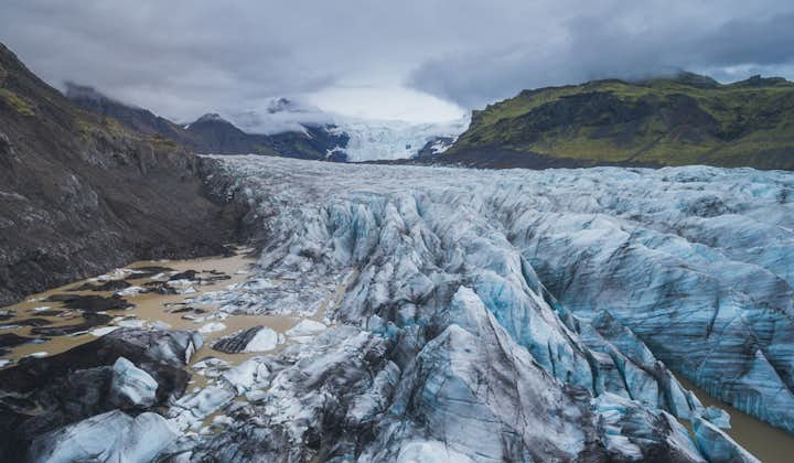 Skaftafell Nature Reserve in South Iceland is best known for its glacier outlets, such as Svínafellsjökull (pictured), and waterfalls such as Svartifoss.