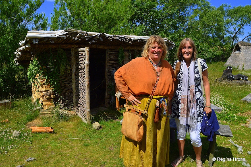 Regína and Guðrún at the Viking village in Ribe Denmakr