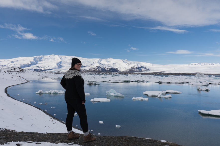 Standing at the Glacier Lagoon