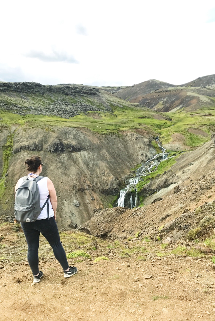 Hiking to the hot river at Reykjadalur